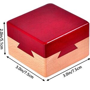 DC-BEAUTIFUL Impossible Dovetail Box Mini 3D Brain Teaser Wooden Magic Drawers